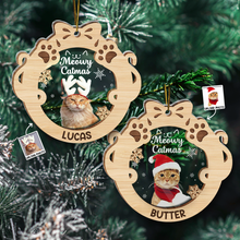Meowy Catmas -  Personalized 2-Layered Mix Ornament - Gift For Pet Lovers, Cat Lovers