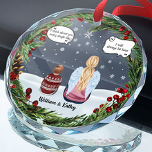 I Will Always Miss You - Customized Personalized Glass Ornament - Memorial Gift For Loss