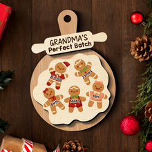 Chrismas Cookie Grandma's Perfect Batch - Personalized 2-Layered Wooden Ornament Christmas Family Gifts