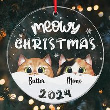 Meowy Christmas - Personalized Customized Ornament - Christmas Gifts For Cat Lovers