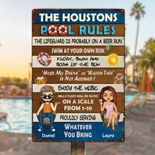 Welcome To Our Pool - Pool Rules Sign - Personalized Custom Metal Sign