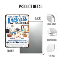 Welcome To Our Swimming Poolside - Pool Sign - Personalized Custom Metal Signs