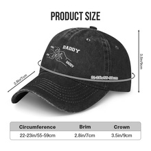 Daddy's Team Fist Bump Gift For Dad, Grandpa Personalized Custom Washed Baseball Cap