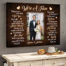 Custom Photo - Be Your Backbone - Personality Customized Canvas - Gift For Couple Husband Wife