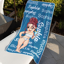 Custom Name Customized Personality Beach Towel - Gift For Girl