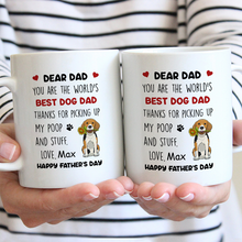 Dear Mom, You are the world’s best dog mom - Personalized Custom Ceramic Mug Gift For Dog Lovers