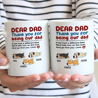 Bite The Butt - Personalized Custom Ceramic Mug Gift For Dog Dad, Dog Lovers