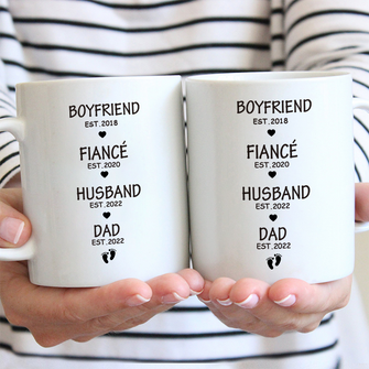 First Time Dad Father's Day Gift For Husband Personalized Custom Ceramic Mug