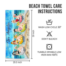Beach Swimming Besties Gift For Her Personalized Custom Beach Towel