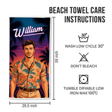 Custom Photo Sunset Pop - Personalized Customized Beach Towel - Gift For Family Members, Best Friends