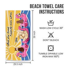 And She Lived Happily Ever After Gift For Dog Lover Personalized Custom Beach Towel
