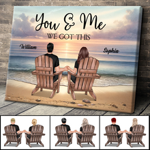 Beach View You and Me We Got This Gift For Couple Personalized Custom Framed Canvas Wall Art