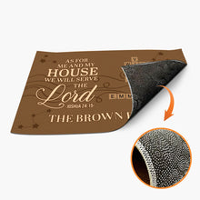 As For Me And My House We Will Serve The Lord - Custom Crossword Puzzle Art Doormat - Funny Gifts For Family, Friend