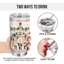 Baseball Player Baseball Dad - Customized Personality Tumbler - Gift For Dad Father's Day Gift