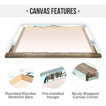 Family Sitting On Bridge Vintage Family Gift Personalized Custom Framed Canvas Wall Art