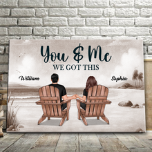 Beach View And So Together Gift For Her Him Couple Personalized Custom Framed Canvas Wall Art