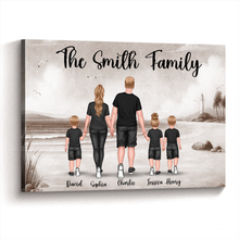 Beach View Family Gift - Personalized Customized Canvas - Warm Home Decoration For Family