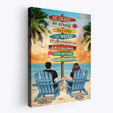 Summer Beach Personalized Customized Canvas Home Decoration Gift For Couple