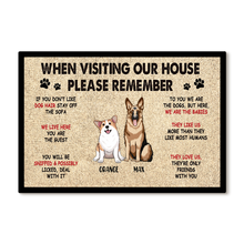 Please Remember When Visiting Dog's House -  Custom Doormat Gifts For Dog Lovers