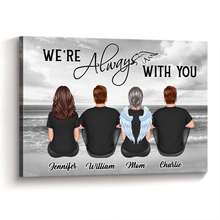 We Are Always With You - Personalized Custom Framed Canvas Wall Art - Memorial Gift For Family