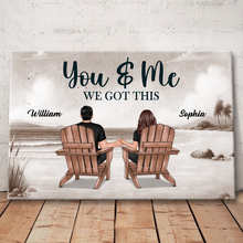 Beach View And So Together Gift For Her Him Couple Personalized Custom Framed Canvas Wall Art