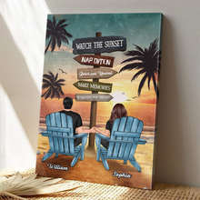 Gift For Couple Summer Beach Personalized Customized Canvas Home Love Decoration