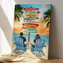 Summer Beach Personalized Customized Canvas Home Decoration Gift For Couple