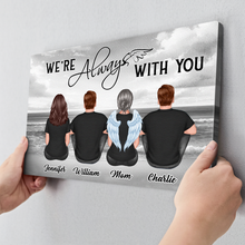 We Are Always With You - Personalized Custom Framed Canvas Wall Art - Memorial Gift For Family