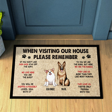 Please Remember When Visiting Dog's House -  Custom Doormat Gifts For Dog Lovers