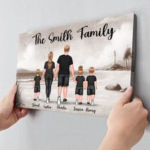 Family Gift Beach View - Personalized Customized Canvas - Warm Home Decoration For Family