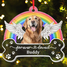 Pet Memorial Keepsake Rainbow Photo Inserted - Personality Customized Ornament - Gifts For Dog Owners, Dog Lovers