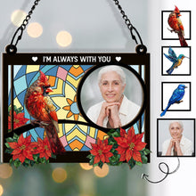 Custom Photo I'm Always With You Memorial Rectangle - Personalized Acrylic Window Suncatcher Ornament - Gift For Memorial