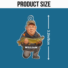 Custom Photo Of Fisherman - Personalized Acrylic Ornament - Christmas Gift For Family Member, Fisherman