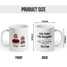 Like Father Like Daughter Fist Bump Gift For Father Personalized Custom Ceramic Mug