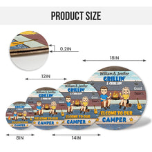 Welcome To Our Camper Gift For Camping Couples Personalized Custom Door Sign