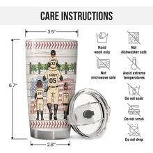 Baseball Player Baseball Dad - Customized Personality Tumbler - Gift For Dad Father's Day Gift