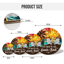 Love You To The Beach & Back - Personalized Door Signs Gift For Couple