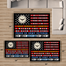 Veteran With Your Name - Customized Personality Doormat - Gift For Dad Father's Day Gift