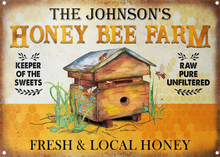 Personalized Bee Fresh Local Honey Customized Classic Metal Signs-CUSTOMOMO