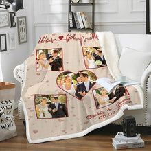 Couple Blanket - Anniversary Gifts, Personalized Custom Fleece Flannel Blanket