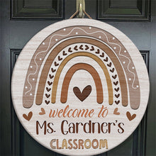 Personalized Teacher Door Sign | Classroom Door Sign | Teacher Rainbow Sign | Boho Classroom Decor | Teacher Welcome Sign | Teacher Gift