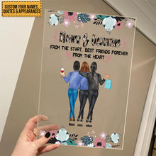 Mother And Daughters From The Heart - Customized Acrylic Plaque - Gift For Mom Mother - Customized Gift