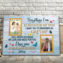 I Will Never Outgrow My Love And Need For You - Gifts For Mother, Mother’s Day Gift Personalized Custom Framed Canvas Wall Art