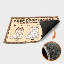 Keep Door Closed Cats Planning Escape - Cat Personalized Custom Doormat Gifts For Cat Lovers