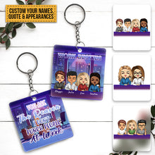 You Are The Reason I Don't Punch People At Work - Work Besties - Gift For Colleague Personalized Custom Keychain