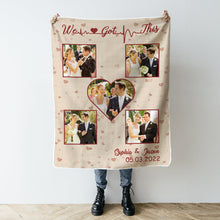 Couple Blanket - Anniversary Gifts, Personalized Custom Fleece Flannel Blanket