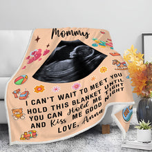 Custom Photo I Can't Wait To Meet You - Blanket - New Born Baby Gifts For Mother Personalized Custom Fleece Flannel Blanket
