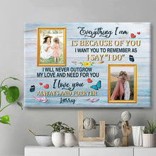 I Will Never Outgrow My Love And Need For You - Gifts For Mother, Mother’s Day Gift Personalized Custom Framed Canvas Wall Art