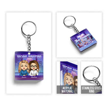 You Are The Reason I Don't Punch People At Work - Work Besties - Gift For Colleague Personalized Custom Keychain