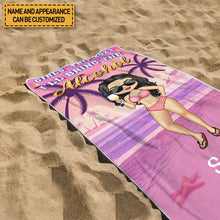 Girls' Trip I'll Bring The Alibi Beaches Swimming Picnic Vacation Traveling - Birthday, Funny Gift For Her, Besties, Family - Personalized Custom Beach Towel